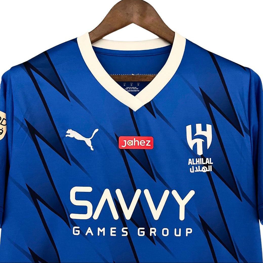 Camisa Al-Hilal 2023/24 Home Azul - #10 Neymar Jr. - Tamanho GG - Masculina