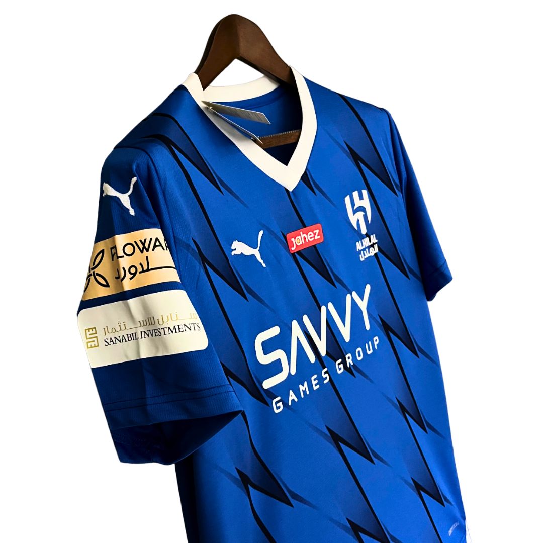 Camisa Al-Hilal 2023/24 Home Azul - #10 Neymar Jr. - Tamanho GG - Masculina