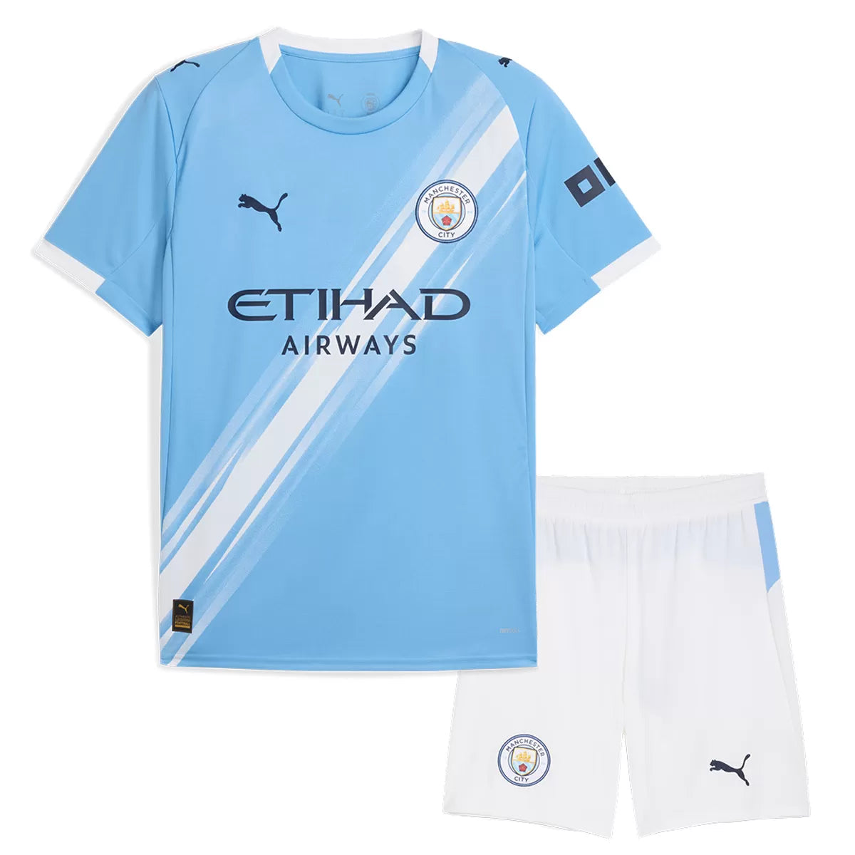 Conjunto Infantil Manchester City 2025/26 Home - Tamanho 26 (11-12 Anos)