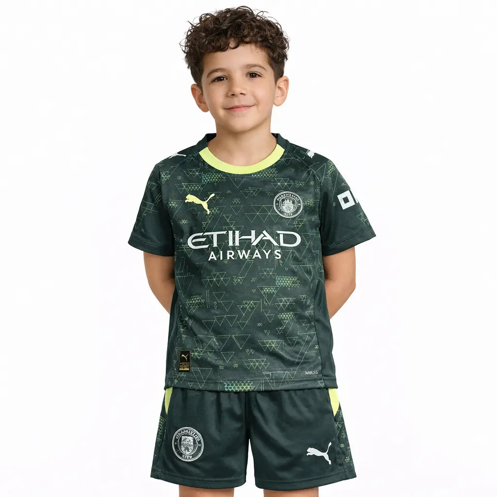 Conjunto Infantil Manchester City 2025/26 Fourth