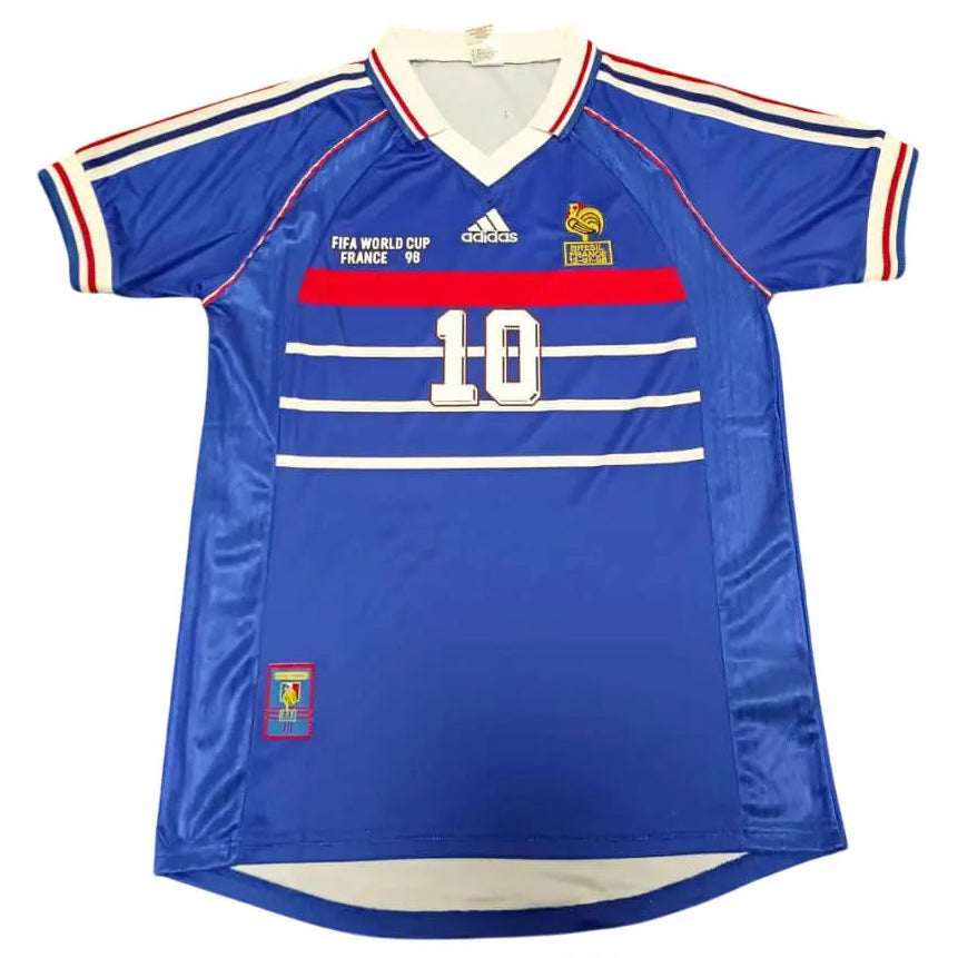Camisa França 1998 Home #10 ZIDANE - Tamanho G (L)